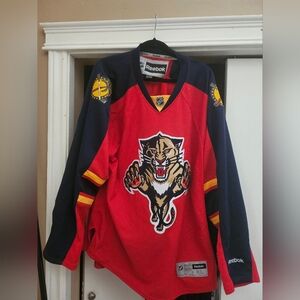 NHL Reebok Panthers jersey with hat